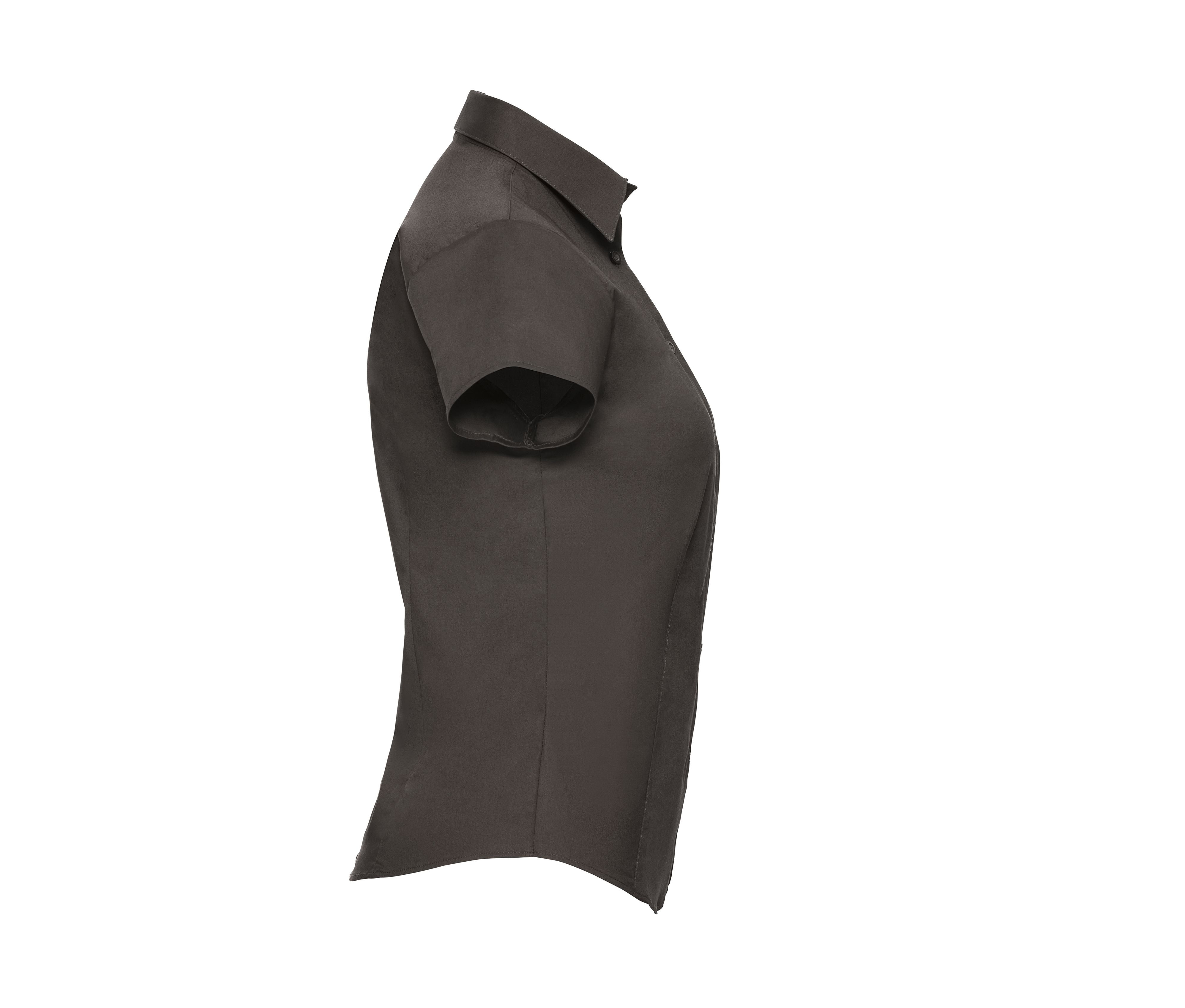 LADIES' SHORT SLEEVE FITTED STRETCH SHIRT